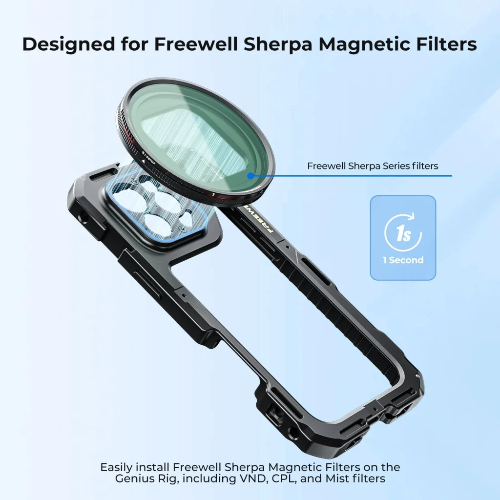 iphone genius rig basic kit iphone 15 pro max freewell gear 429937