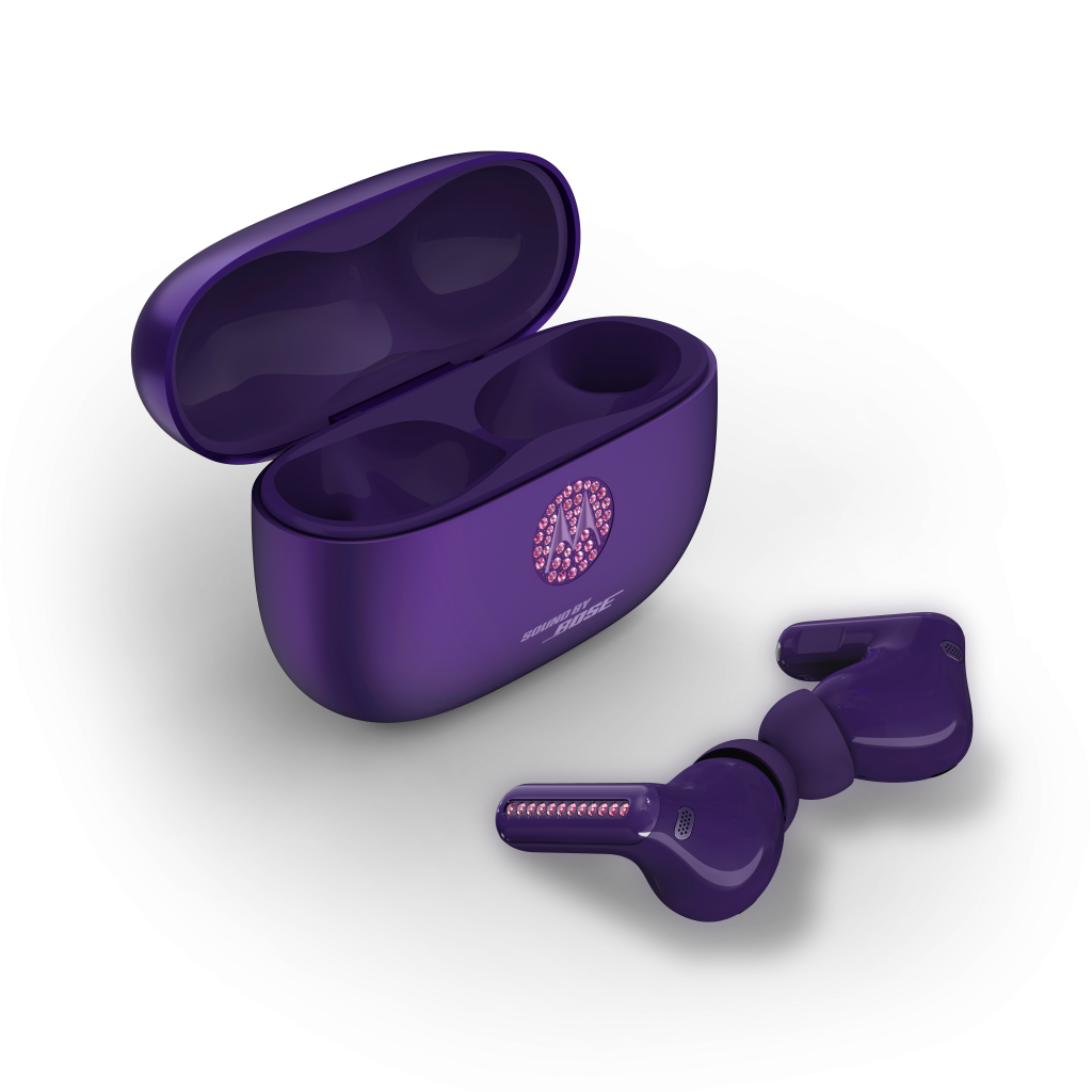 moto buds 2 plus violet indigo dyn case open buds out 