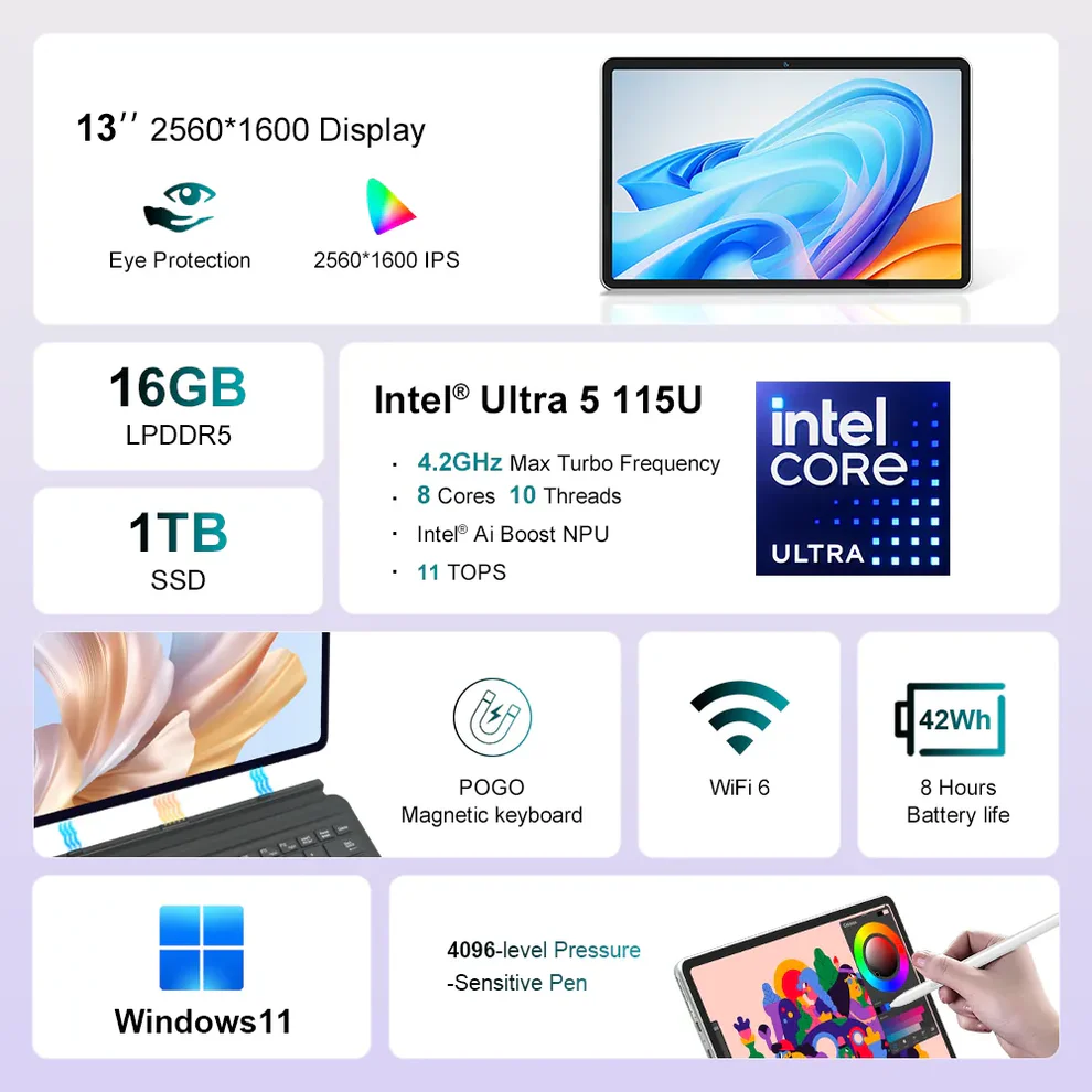 Ninkear S13 2-in-1 Tablet Laptop image
